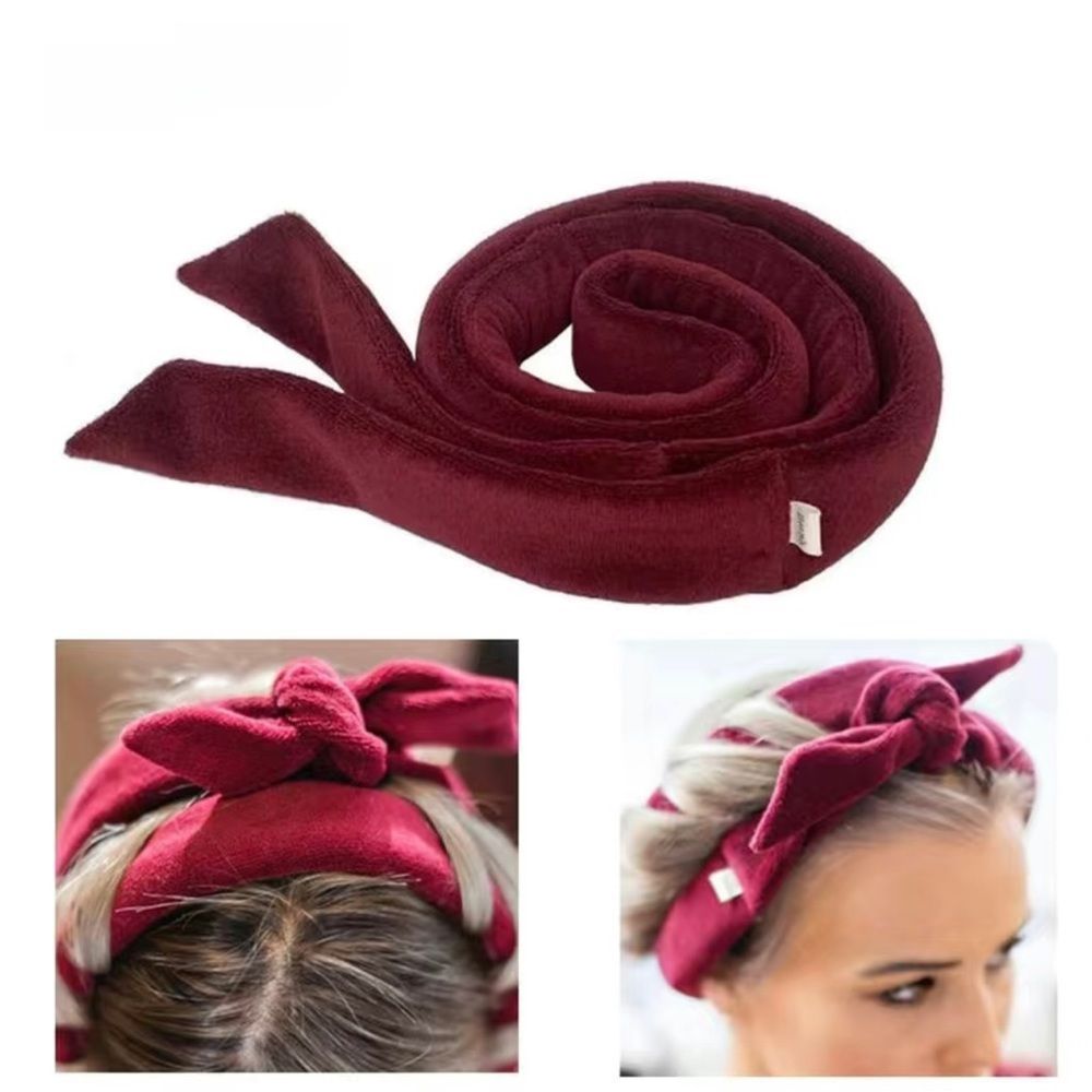 Heatless curls curling rod headband